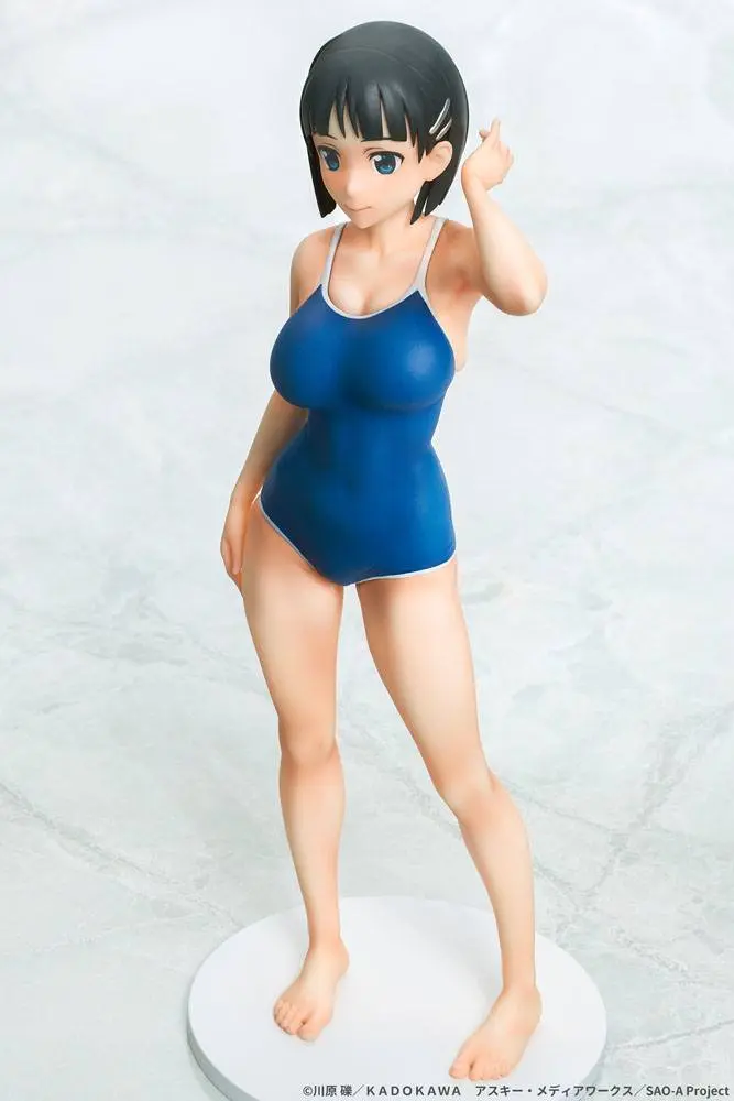 Sword Art Online 1/7 Suguha Kirigaya Leafa Navy Blue Swimsuit Ver. PVC szobor figura 23 cm termékfotó