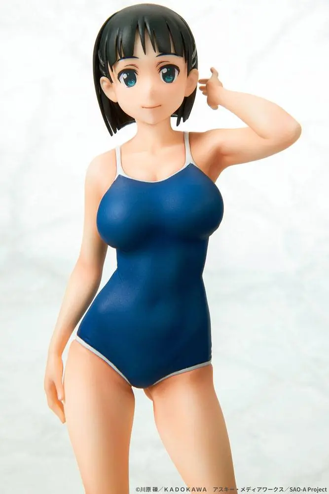 Sword Art Online 1/7 Suguha Kirigaya Leafa Navy Blue Swimsuit Ver. PVC szobor figura 23 cm termékfotó