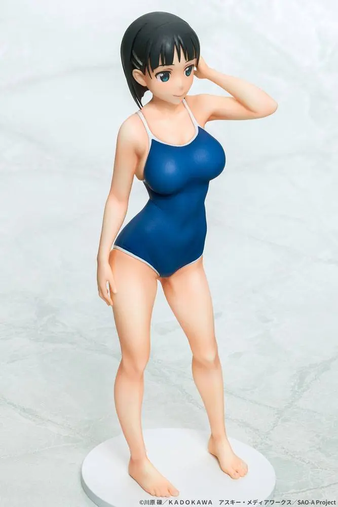 Sword Art Online 1/7 Suguha Kirigaya Leafa Navy Blue Swimsuit Ver. PVC szobor figura 23 cm termékfotó