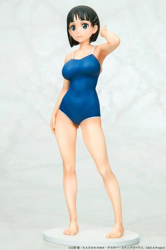 Sword Art Online 1/7 Suguha Kirigaya Leafa Navy Blue Swimsuit Ver. PVC szobor figura 23 cm termékfotó