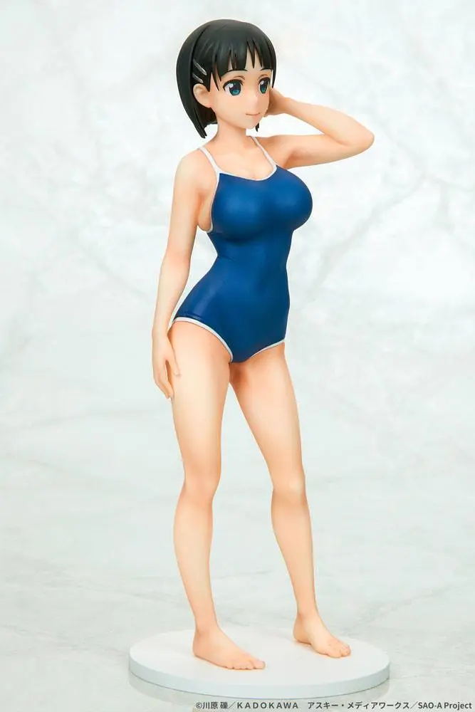 Sword Art Online 1/7 Suguha Kirigaya Leafa Navy Blue Swimsuit Ver. PVC szobor figura 23 cm termékfotó