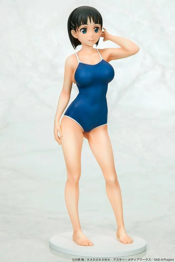 Sword Art Online 1/7 Suguha Kirigaya Leafa Navy Blue Swimsuit Ver. PVC szobor figura 23 cm termékfotó