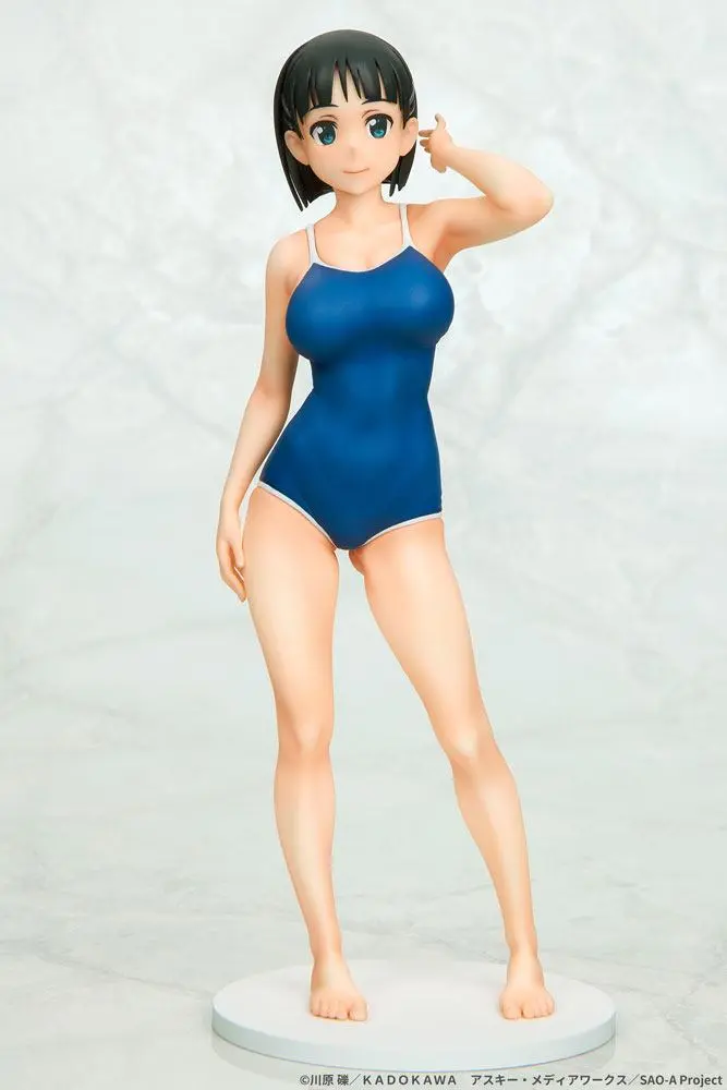 Sword Art Online 1/7 Suguha Kirigaya Leafa Navy Blue Swimsuit Ver. PVC szobor figura 23 cm termékfotó