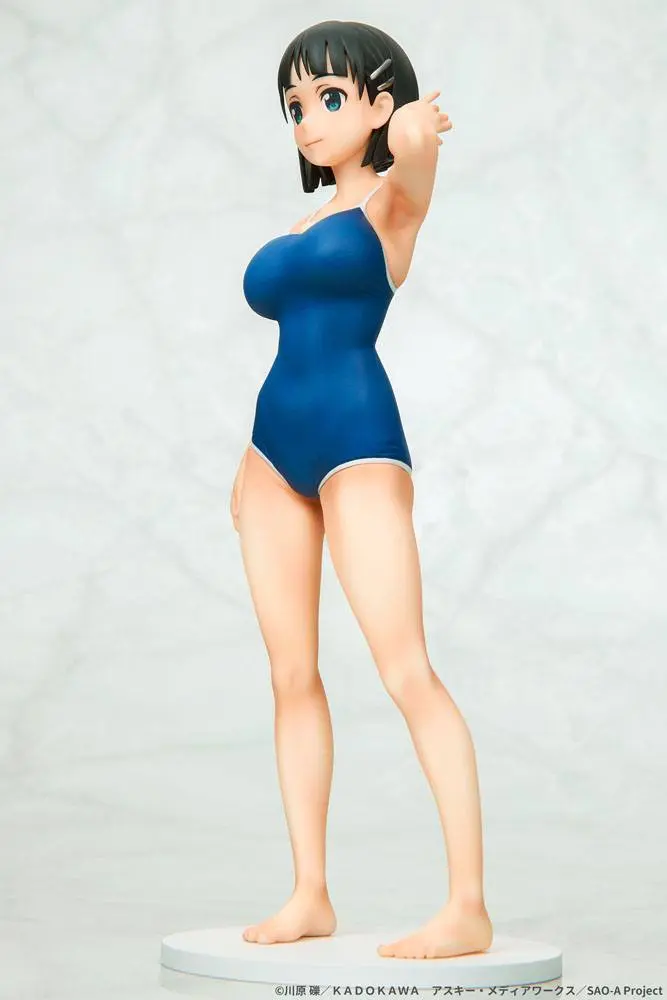 Sword Art Online 1/7 Suguha Kirigaya Leafa Navy Blue Swimsuit Ver. PVC szobor figura 23 cm termékfotó
