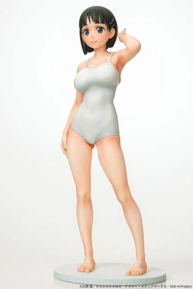 Sword Art Online 1/7 Suguha Kirigaya Leafa White Swimsuit Ver. PVC szobor figura 23 cm termékfotó