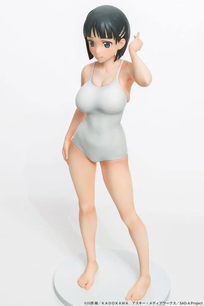 Sword Art Online 1/7 Suguha Kirigaya Leafa White Swimsuit Ver. PVC szobor figura 23 cm termékfotó