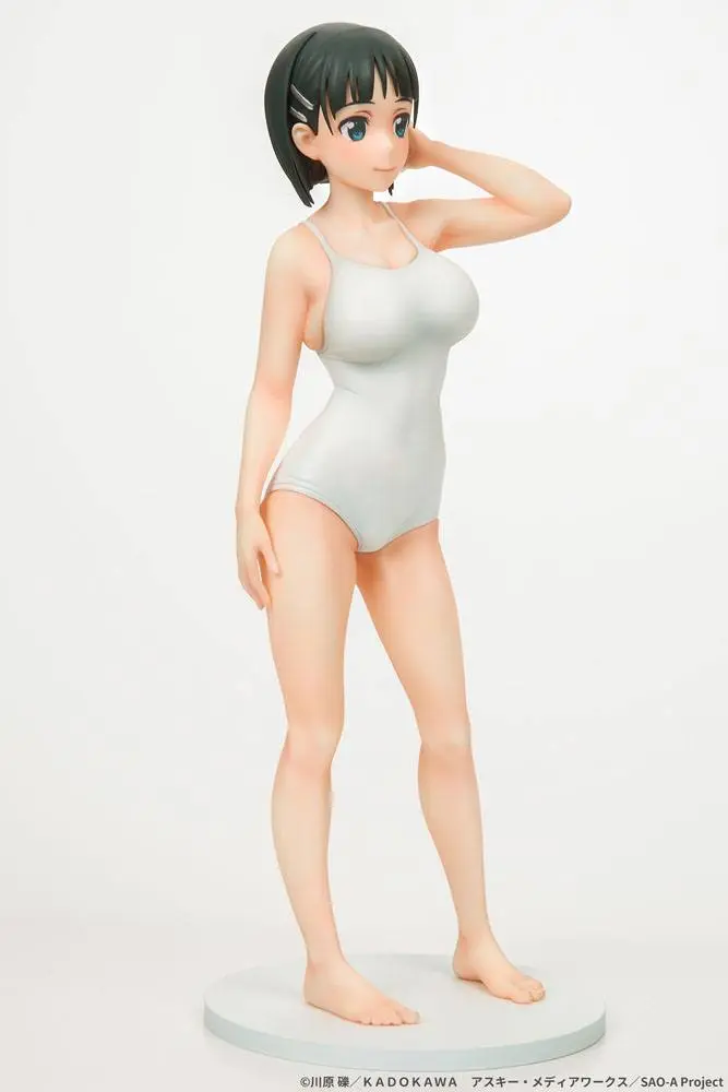Sword Art Online 1/7 Suguha Kirigaya Leafa White Swimsuit Ver. PVC szobor figura 23 cm termékfotó