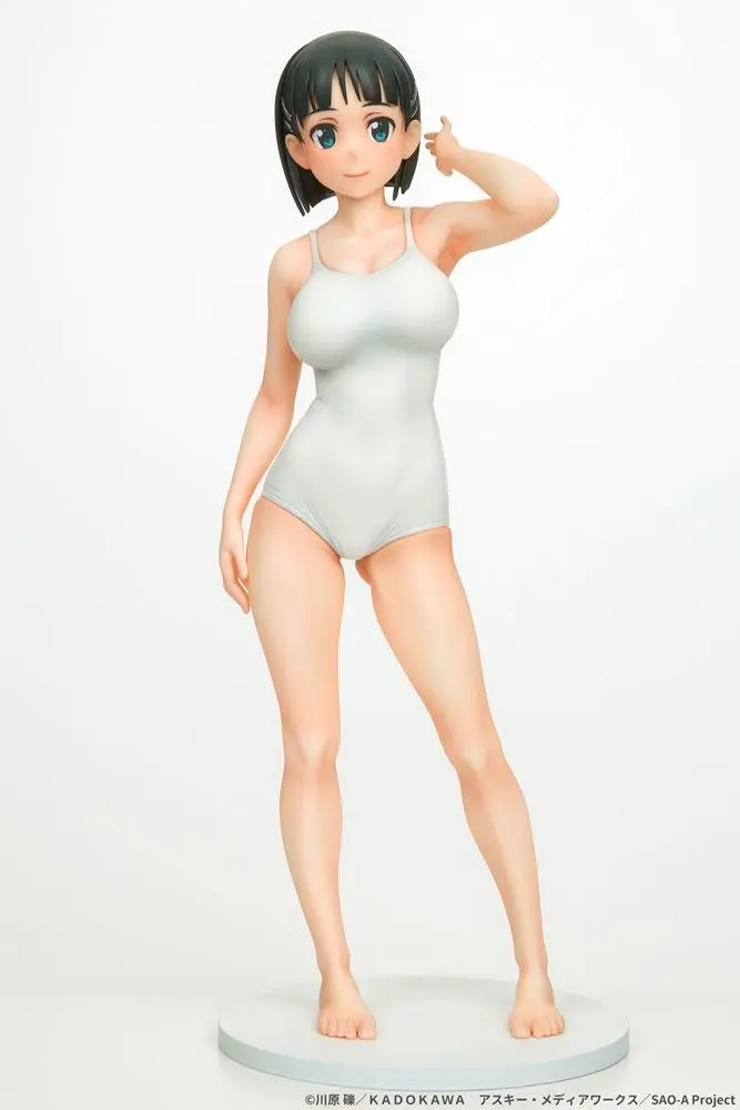 Sword Art Online 1/7 Suguha Kirigaya Leafa White Swimsuit Ver. PVC szobor figura 23 cm termékfotó