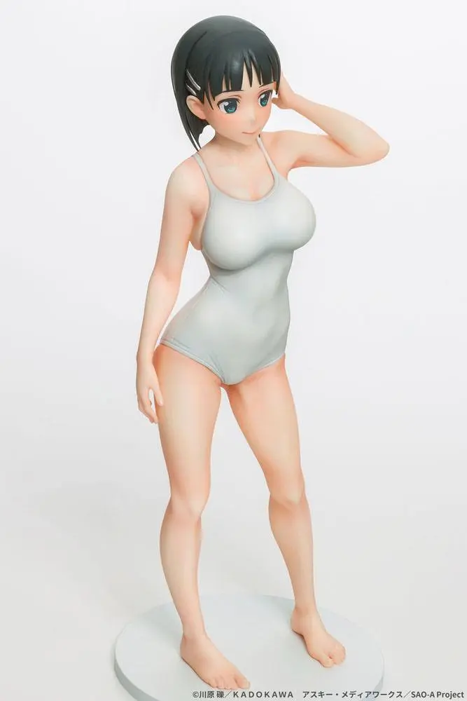 Sword Art Online 1/7 Suguha Kirigaya Leafa White Swimsuit Ver. PVC szobor figura 23 cm termékfotó