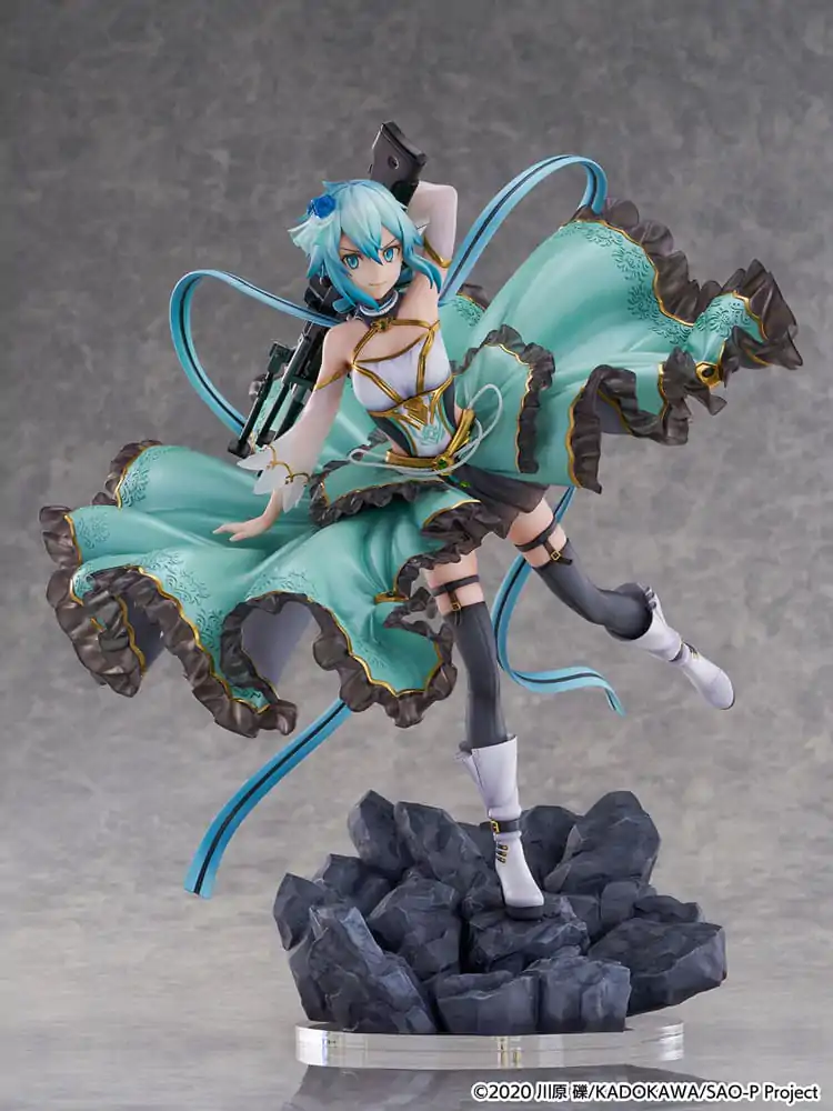 Sword Art Online SHIBUYA SCRAMBLE FIGURE 1/7 Sinon Crystal Dress Ver. PVC szobor figura 29 cm termékfotó