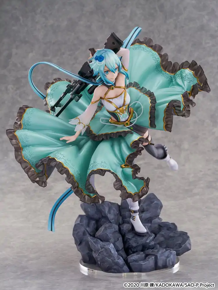 Sword Art Online SHIBUYA SCRAMBLE FIGURE 1/7 Sinon Crystal Dress Ver. PVC szobor figura 29 cm termékfotó