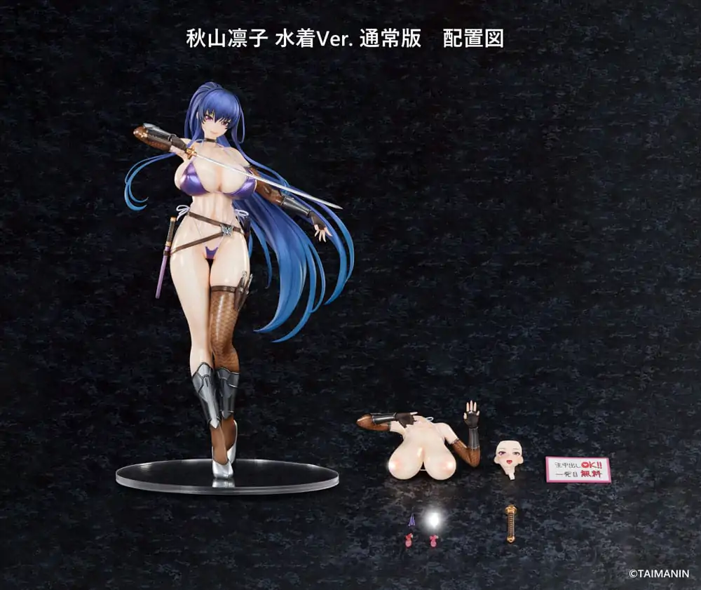Taimanin RPGX 1/6 Rinko Akiyama Swimsuit Ver. szobor figura 27 cm termékfotó