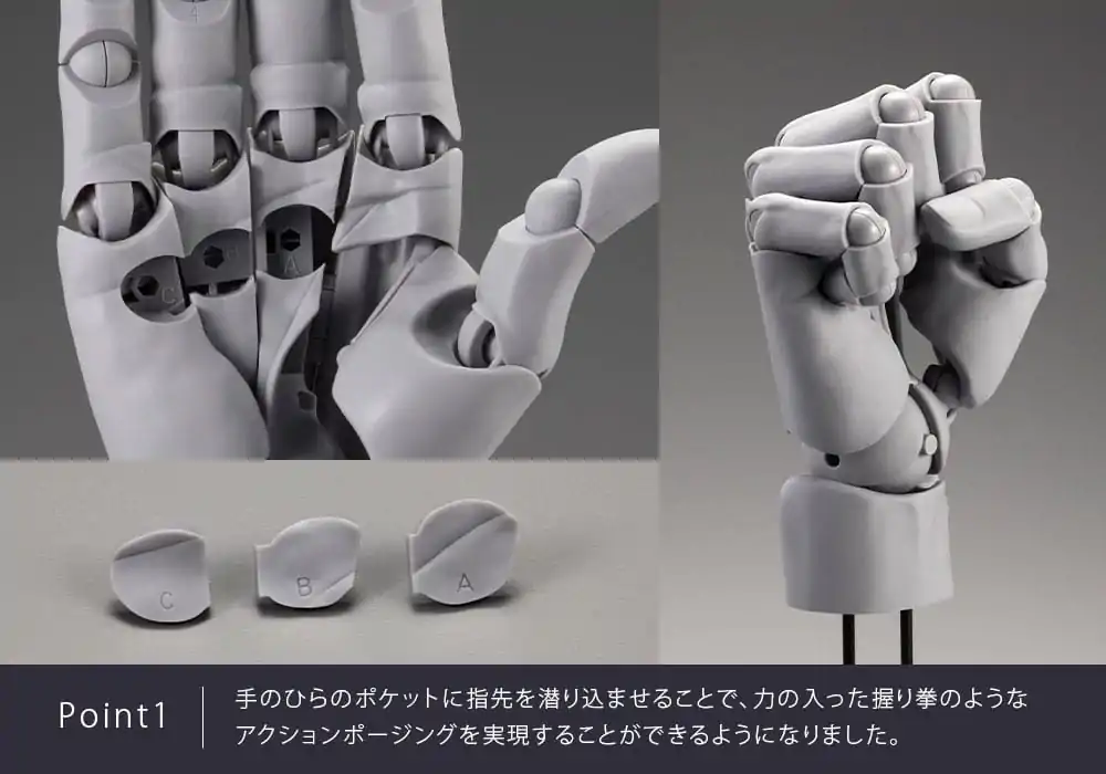 Takahiro Kagami PVC Artist Support Item Hand 1/1 Model Men /L Gray 22 cm  termékfotó