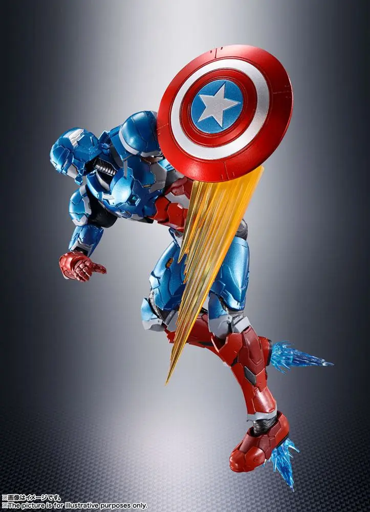 Tech-On Avengers S.H. Figuarts Amerika Kapitány akciófigura 16 cm termékfotó