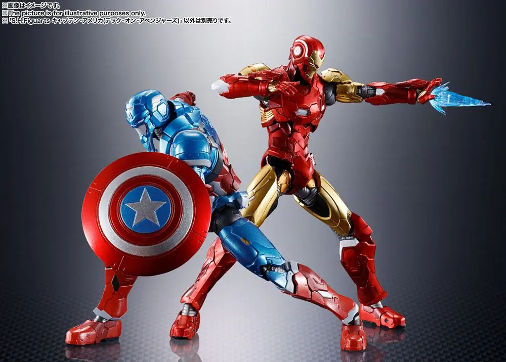 Tech-On Avengers S.H. Figuarts Amerika Kapitány akciófigura 16 cm termékfotó