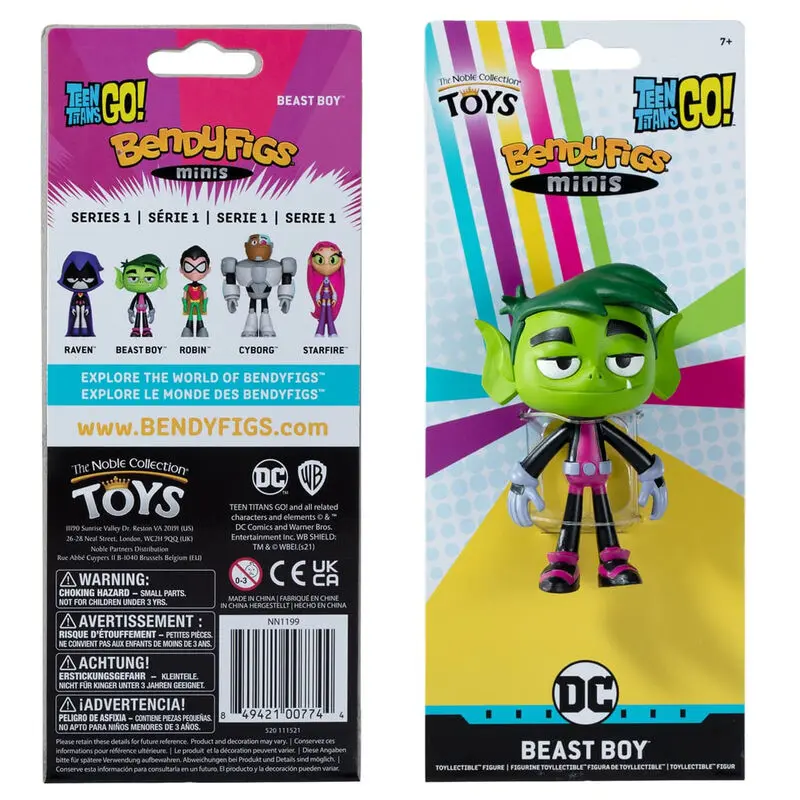 Teen Titans Go Beats Boy Bendyfigs minis malleable figura 11cm termékfotó