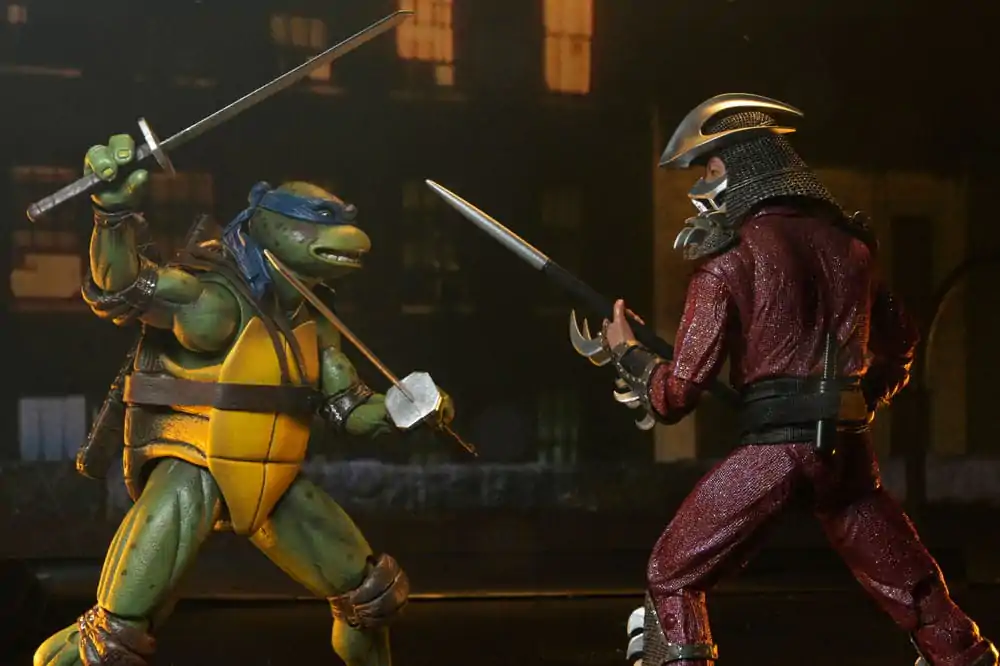 Teenage Mutant Ninja Turtles (1990 Movie) Roof Top Battle Shredder vs Leo akciófigura 18 cm termékfotó