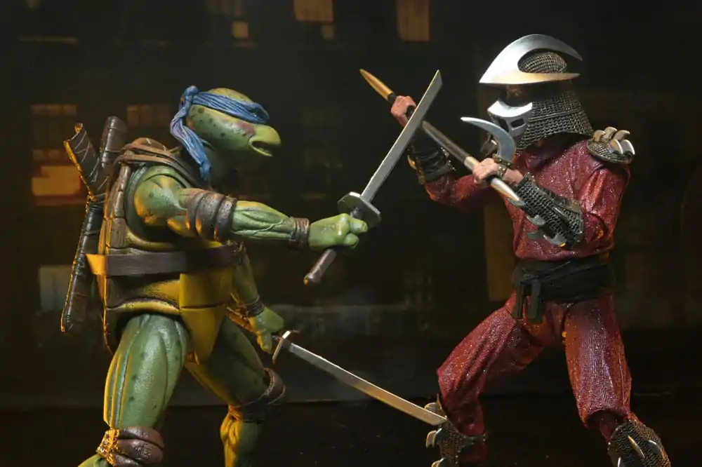 Teenage Mutant Ninja Turtles (1990 Movie) Roof Top Battle Shredder vs Leo akciófigura 18 cm termékfotó