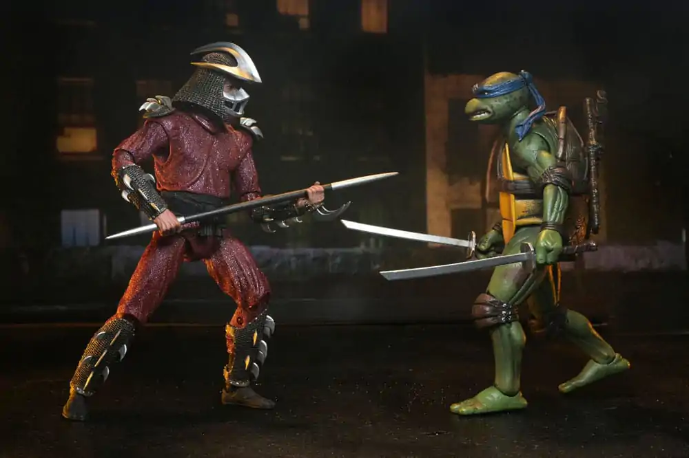 Teenage Mutant Ninja Turtles (1990 Movie) Roof Top Battle Shredder vs Leo akciófigura 18 cm termékfotó