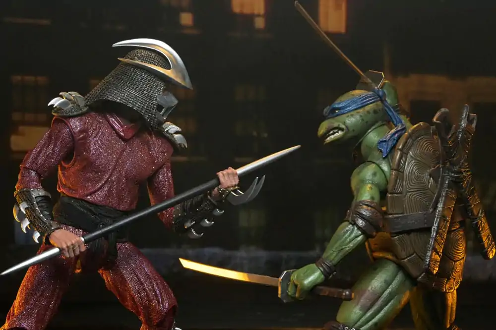 Teenage Mutant Ninja Turtles (1990 Movie) Roof Top Battle Shredder vs Leo akciófigura 18 cm termékfotó