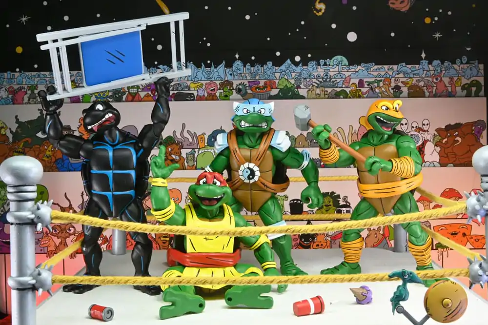 Teenage Mutant Ninja Turtles (Archie Comics) Stump Wrestling Turtles 4 db-os akciófigura csomag 18 cm termékfotó