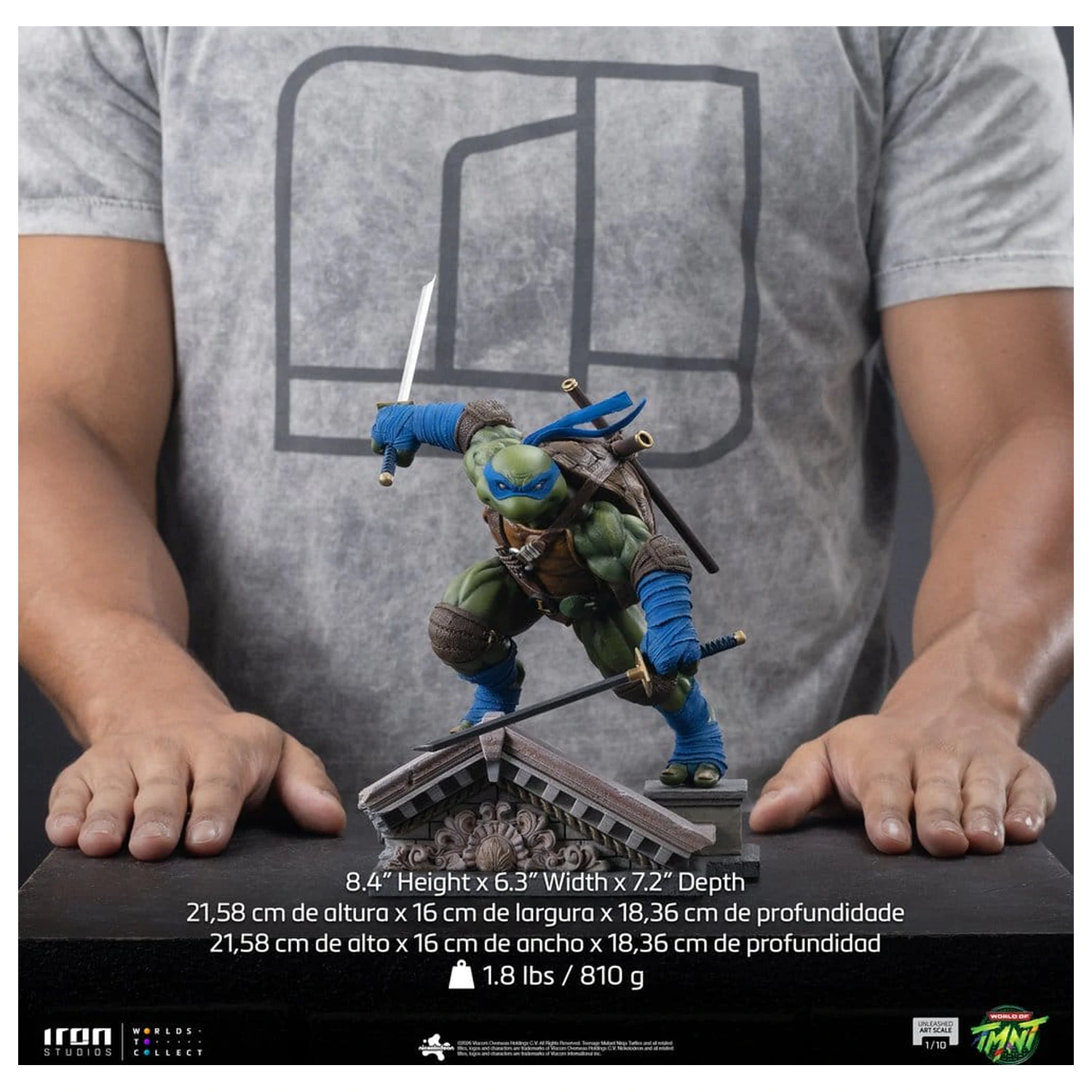 Teenage Mutant Ninja Turtles Art Scale 1/10 Leonardo Unleashed szobor figura 22 cm termékfotó