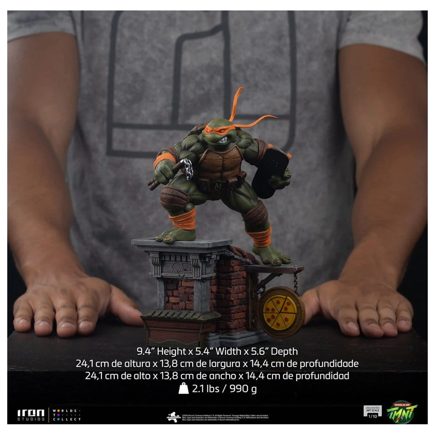 Teenage Mutant Ninja Turtles Art Scale 1/10 Michelangelo Unleashed szobor figura 24 cm termékfotó