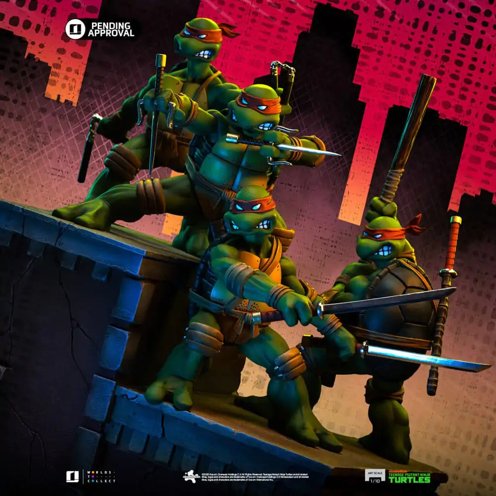Teenage Mutant Ninja Turtles Art Scale 1/10 Teenage Mutant Ninja Turtles Kevin Eastman Version szobor figura 24 cm termékfotó