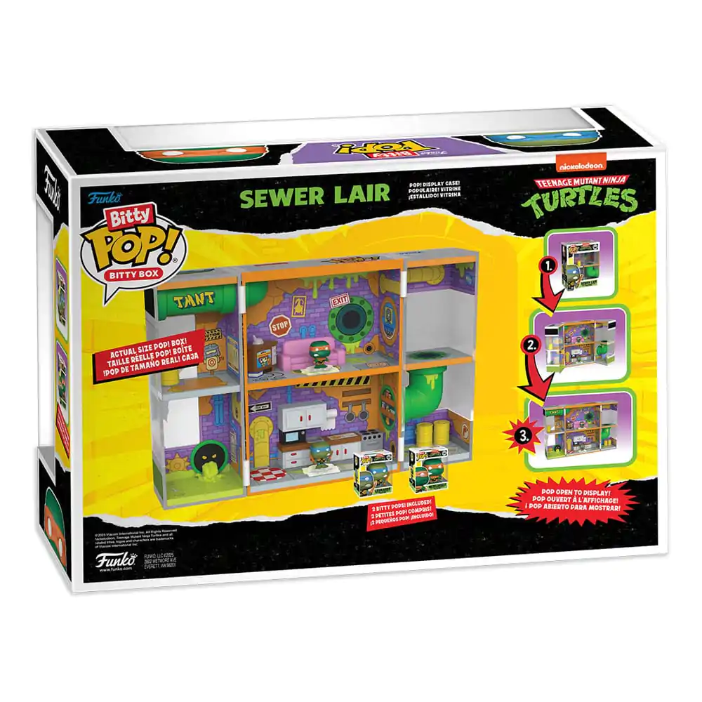Teenage Mutant Ninja Turtles Bitty Funko POP! Bitty Box Display Sewer Lair figura tartó termékfotó