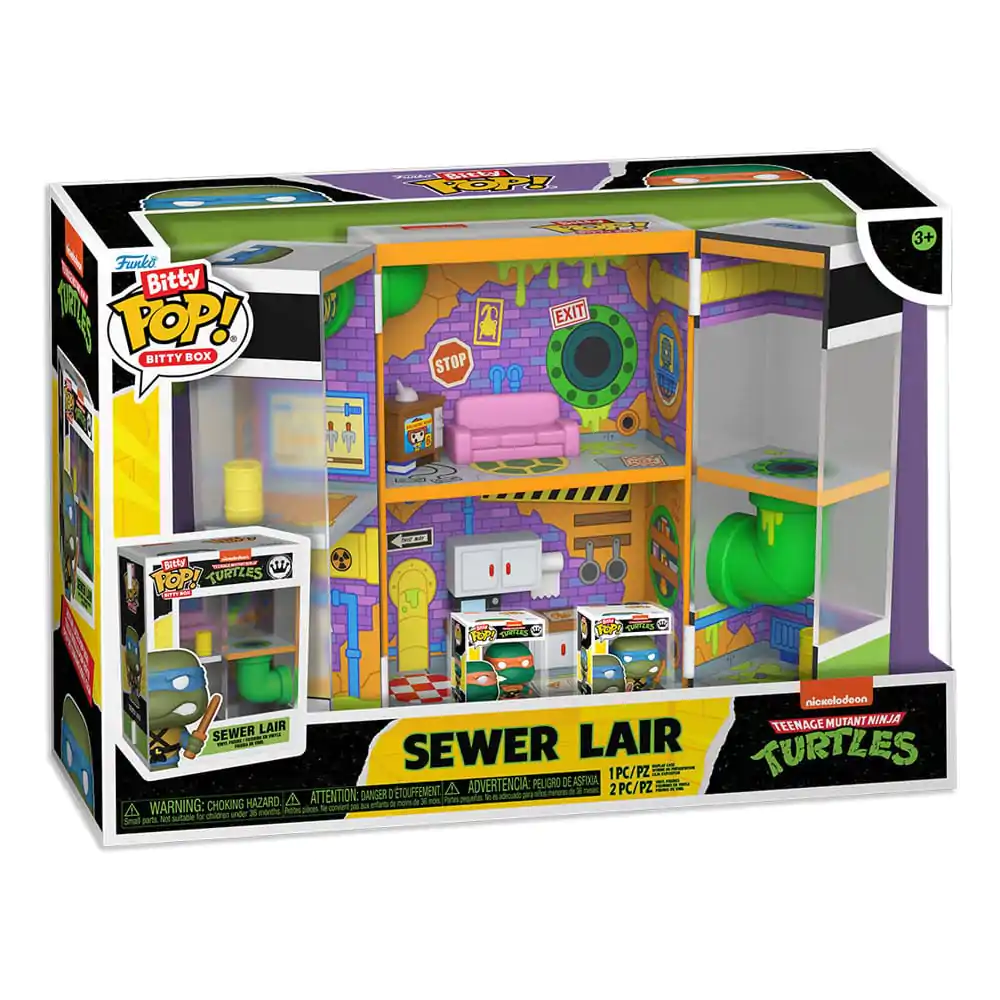 Teenage Mutant Ninja Turtles Bitty Funko POP! Bitty Box Display Sewer Lair figura tartó termékfotó
