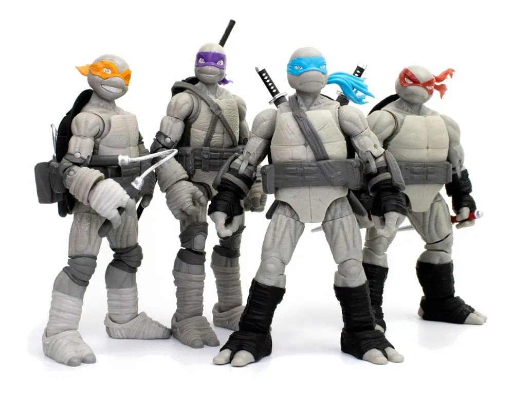 Teenage Mutant Ninja Turtles BST AXN Black&amp;White (IDW Comics) 4 db-os akciófigura csomag 13 cm termékfotó