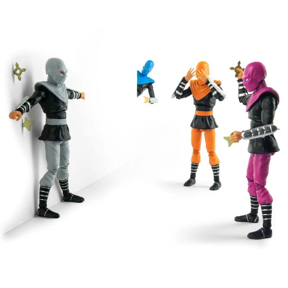 Teenage Mutant Ninja Turtles BST AXN Foot Soldiers 4 darabos akciófigura csomag 13 cm termékfotó