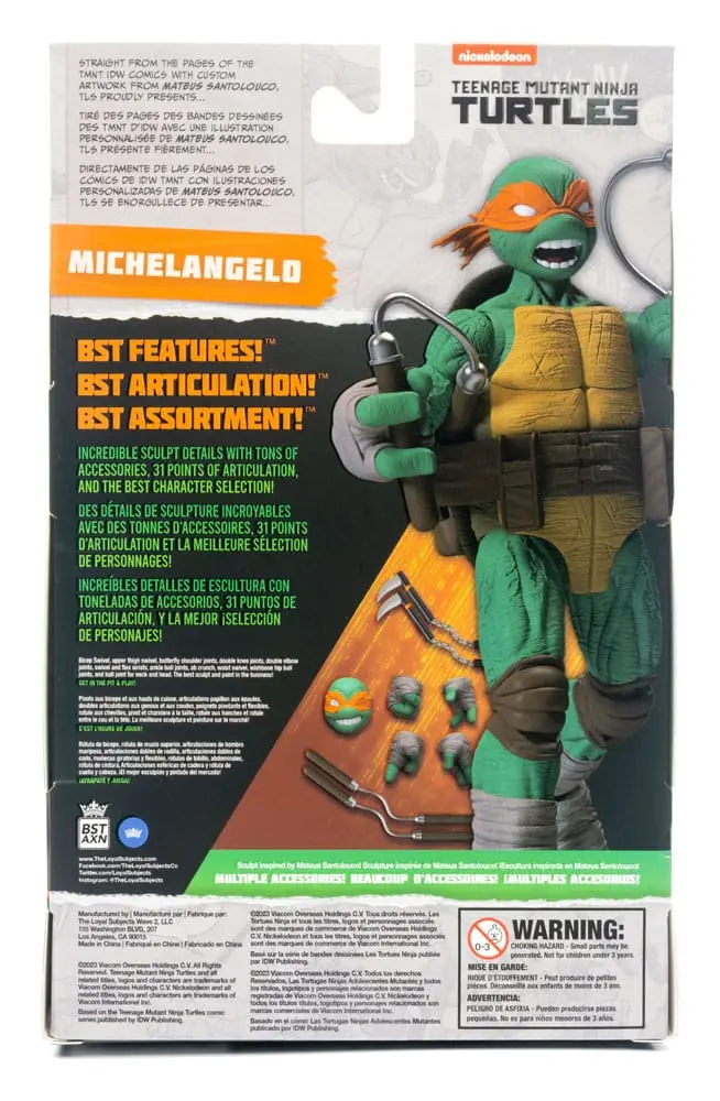 Teenage Mutant Ninja Turtles BST AXN Actionfigur Michelangelo (IDW Comics) 13 cm termékfotó