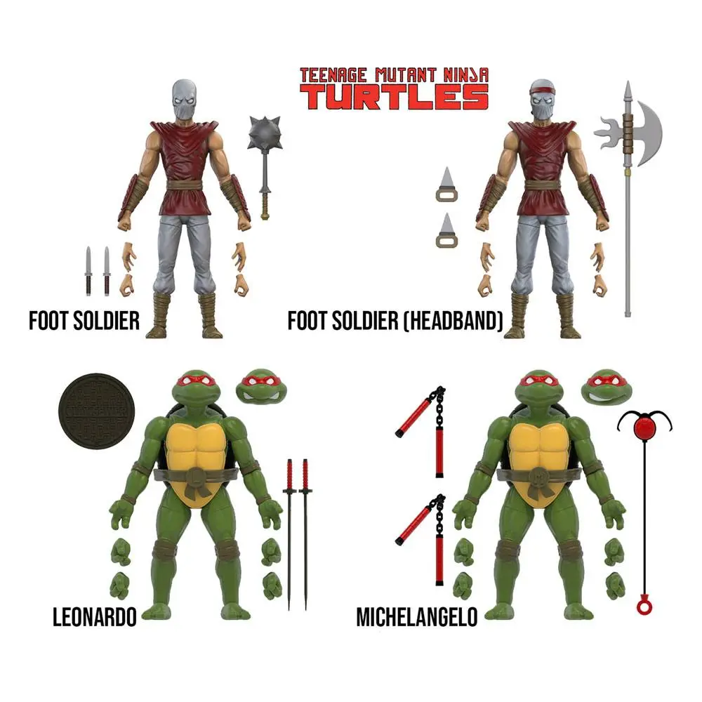 Teenage Mutant Ninja Turtles BST AXN Mirage Comics Foot Soldiers &amp; Turtles Exkluzív akciófigura csomag 13 cm termékfotó
