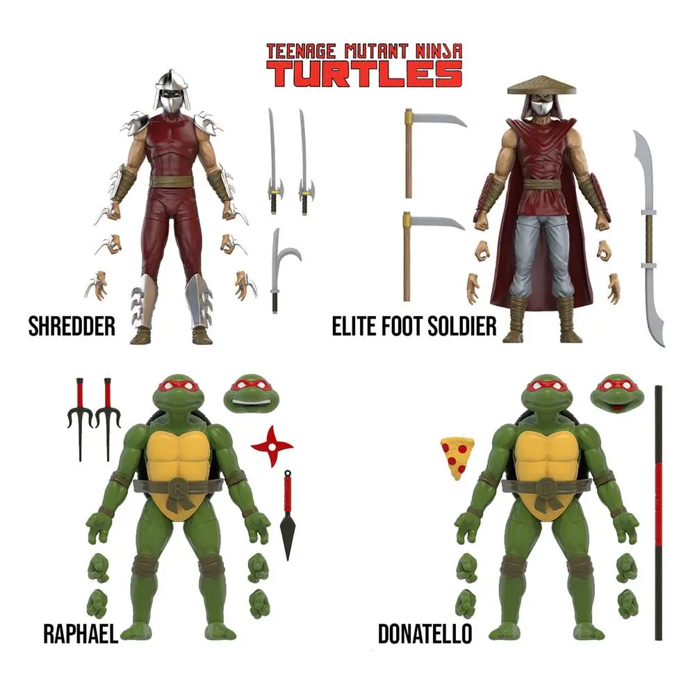 Teenage Mutant Ninja Turtles BST AXN Mirage Comics Shredder & Turtles Exkluzív akciófigura csomag 13 cm termékfotó