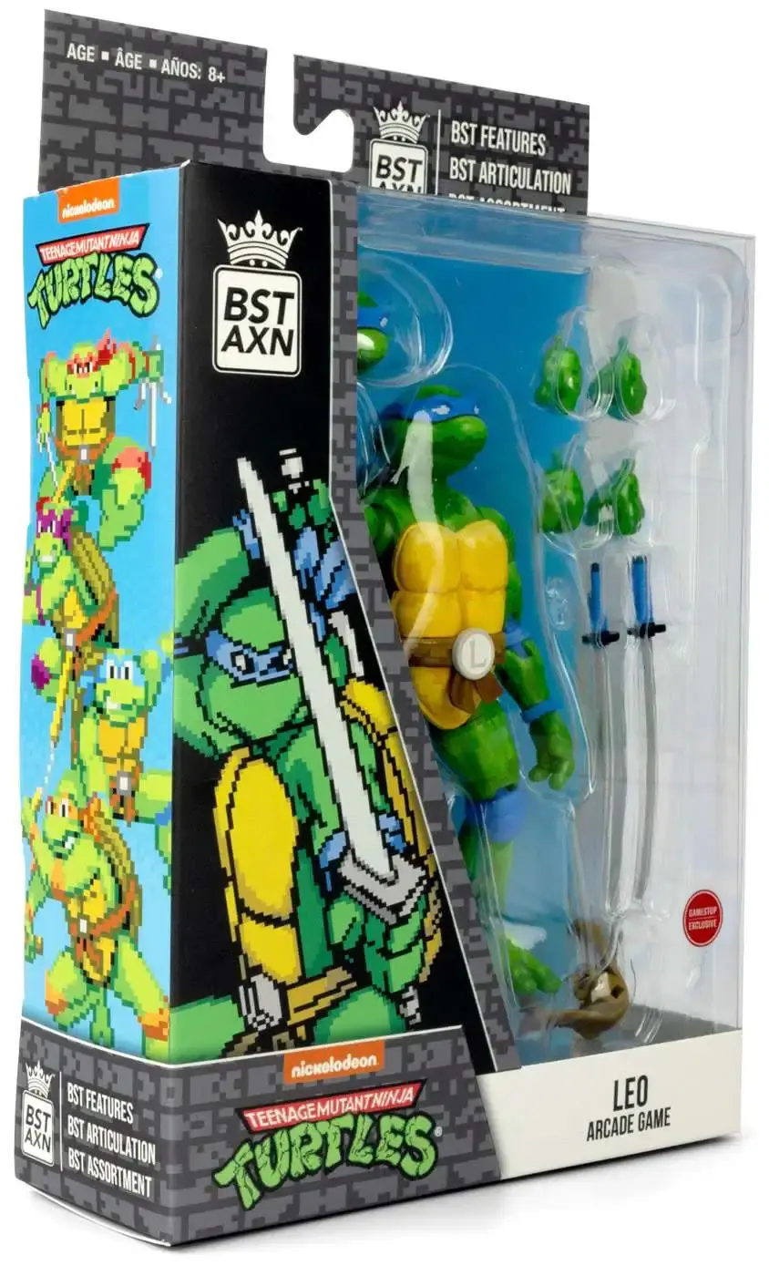 Teenage Mutant Ninja Turtles BST AXN NES 8-Bit Leonardo Exkluzív akciófigura 13 cm termékfotó