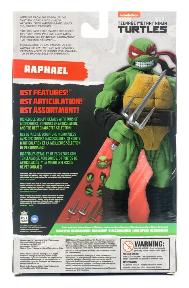 Teenage Mutant Ninja Turtles BST AXN Actionfigur Raphael (IDW Comics) 13 cm termékfotó