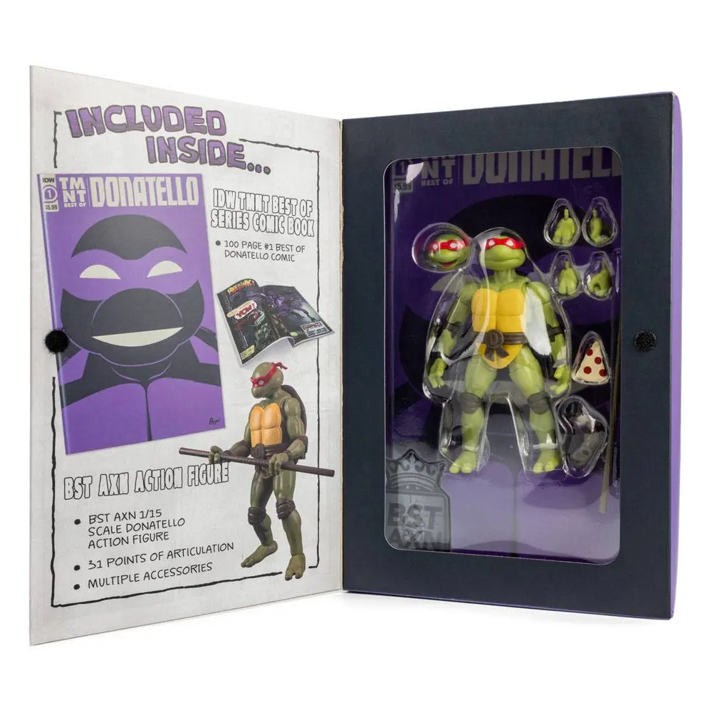 Teenage Mutant Ninja Turtles BST AXN x IDW Actionfigur & Comic Donatello Exclusive 13 cm termékfotó