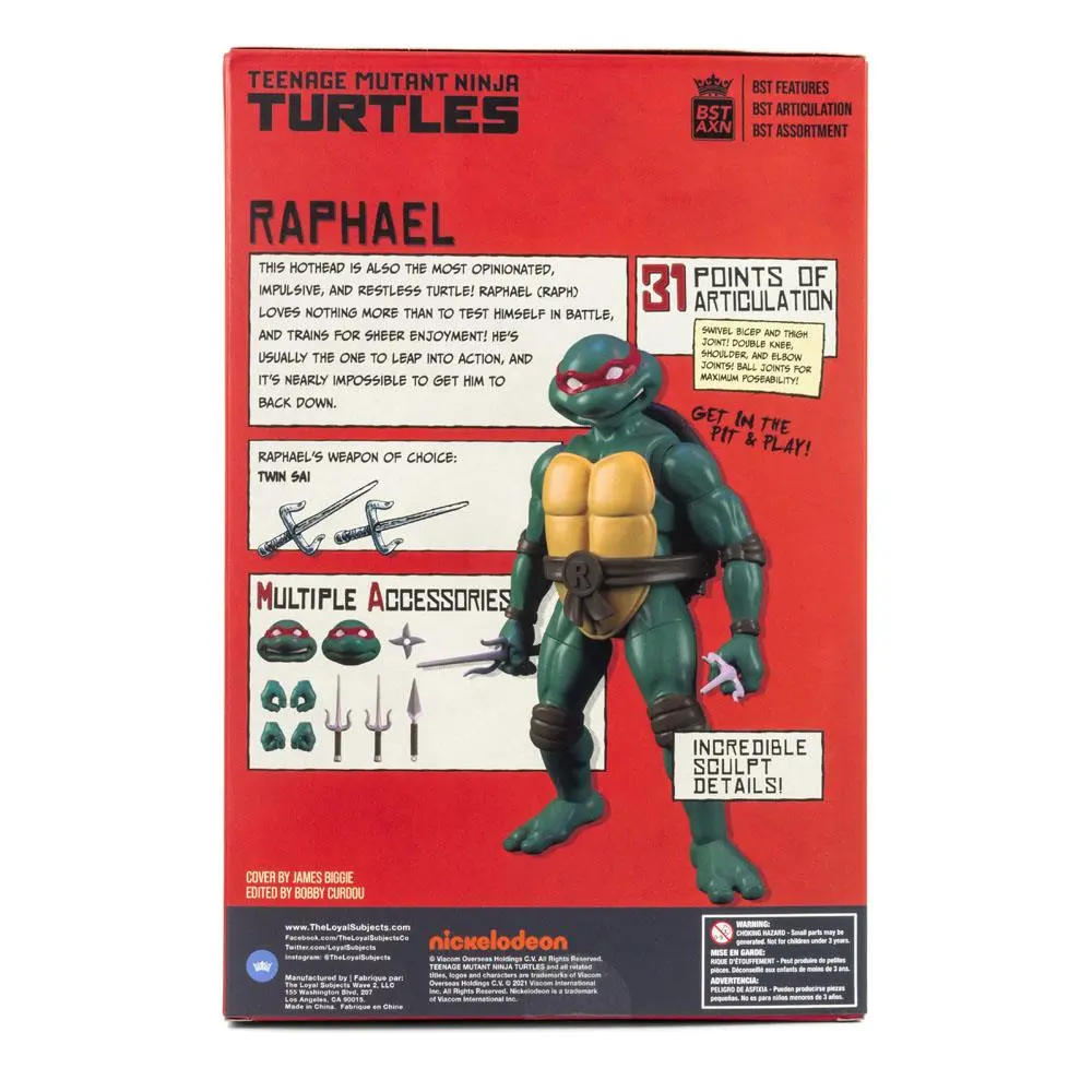 Teenage Mutant Ninja Turtles BST AXN x IDW Raphael Exkluzív akciófigura és képregény 13 cm termékfotó