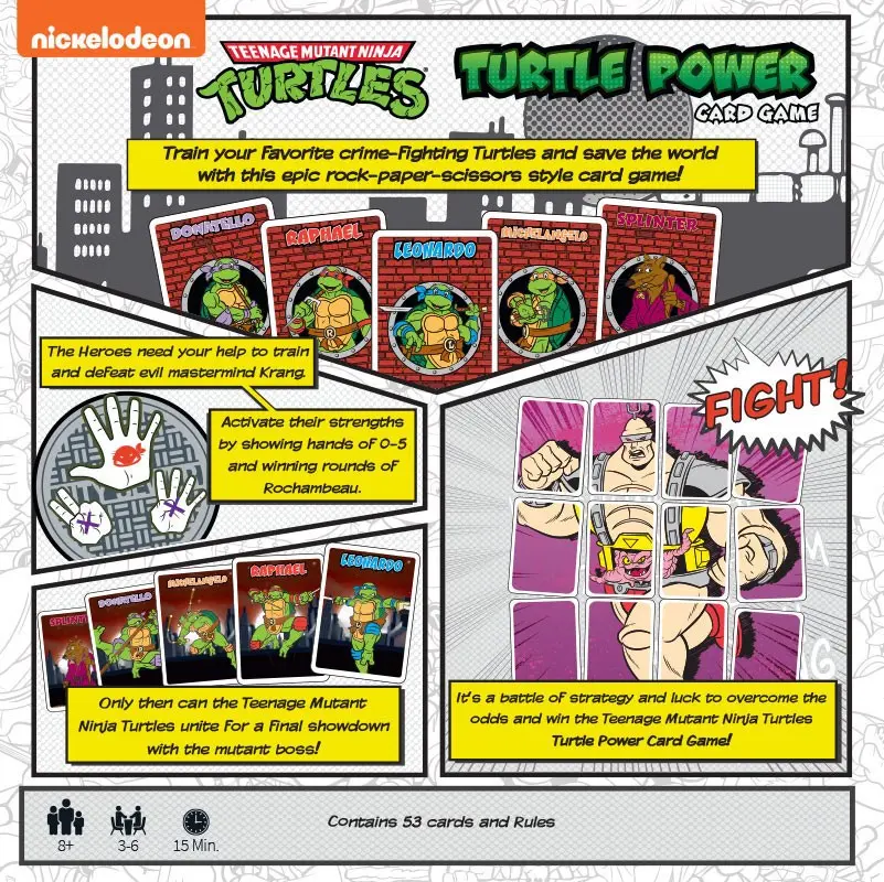 Teenage Mutant Ninja Turtles Card Game Turtle Power Card Game Angol nyelvű termékfotó