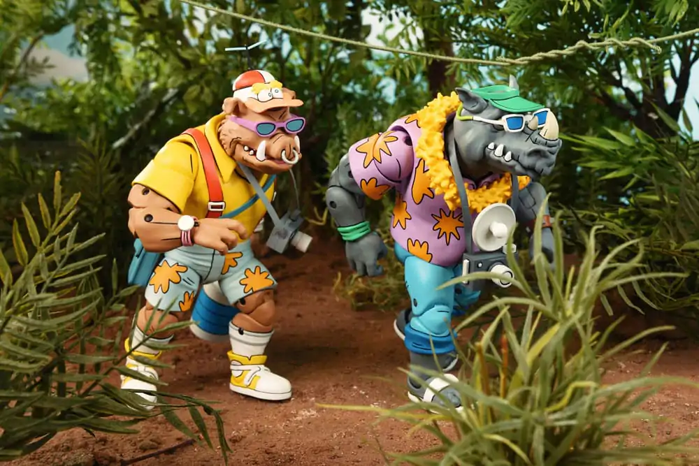 Teenage Mutant Ninja Turtles (Cartoon 1980) Vacation Bebop and Rocksteady 2 db-os akciófigura csomag 18 cm termékfotó