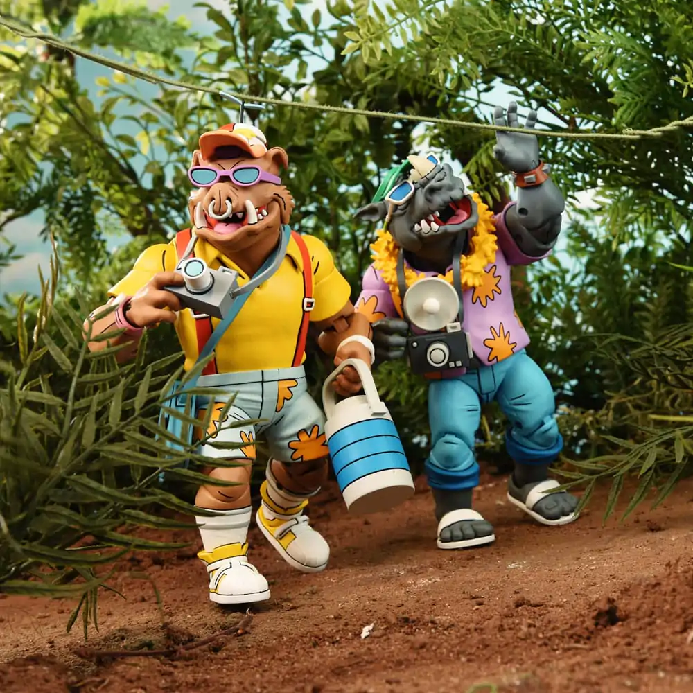 Teenage Mutant Ninja Turtles (Cartoon 1980) Vacation Bebop and Rocksteady 2 db-os akciófigura csomag 18 cm termékfotó