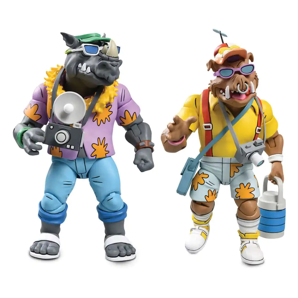 Teenage Mutant Ninja Turtles (Cartoon 1980) Vacation Bebop and Rocksteady 2 db-os akciófigura csomag 18 cm termékfotó