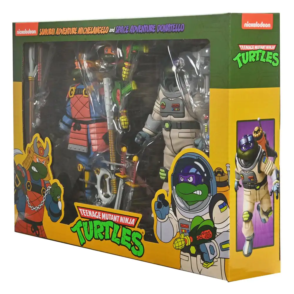 Teenage Mutant Ninja Turtles (Cartoon) 2 Pack Space Adventure & SzamurájTurtles 2 bb-os akciófigura csomag 18 cm termékfotó