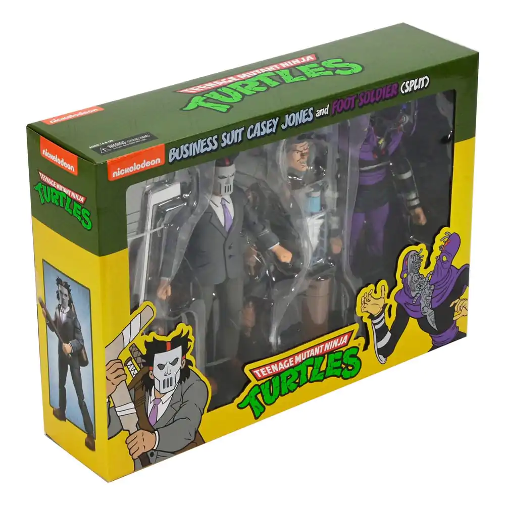 Teenage Mutant Ninja Turtles (Cartoon) Business Suit Casey Jones & Split Foot Soldier 2 db-os akciófigura csomag 18 cm termékfotó