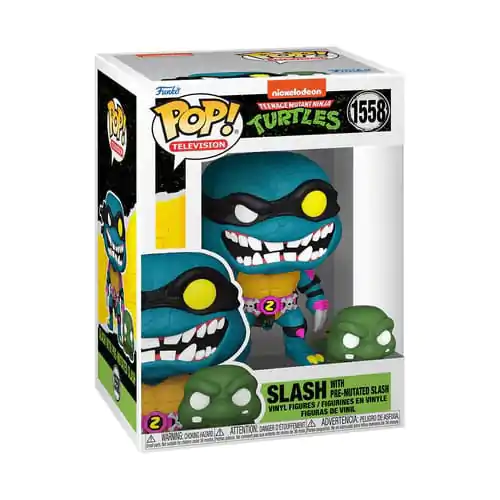 Teenage Mutant Ninja Turtles Funko POP & Buddy! Movies Vinyl figura Slash & Pre-mutated, turtle Slash 9 cm termékfotó