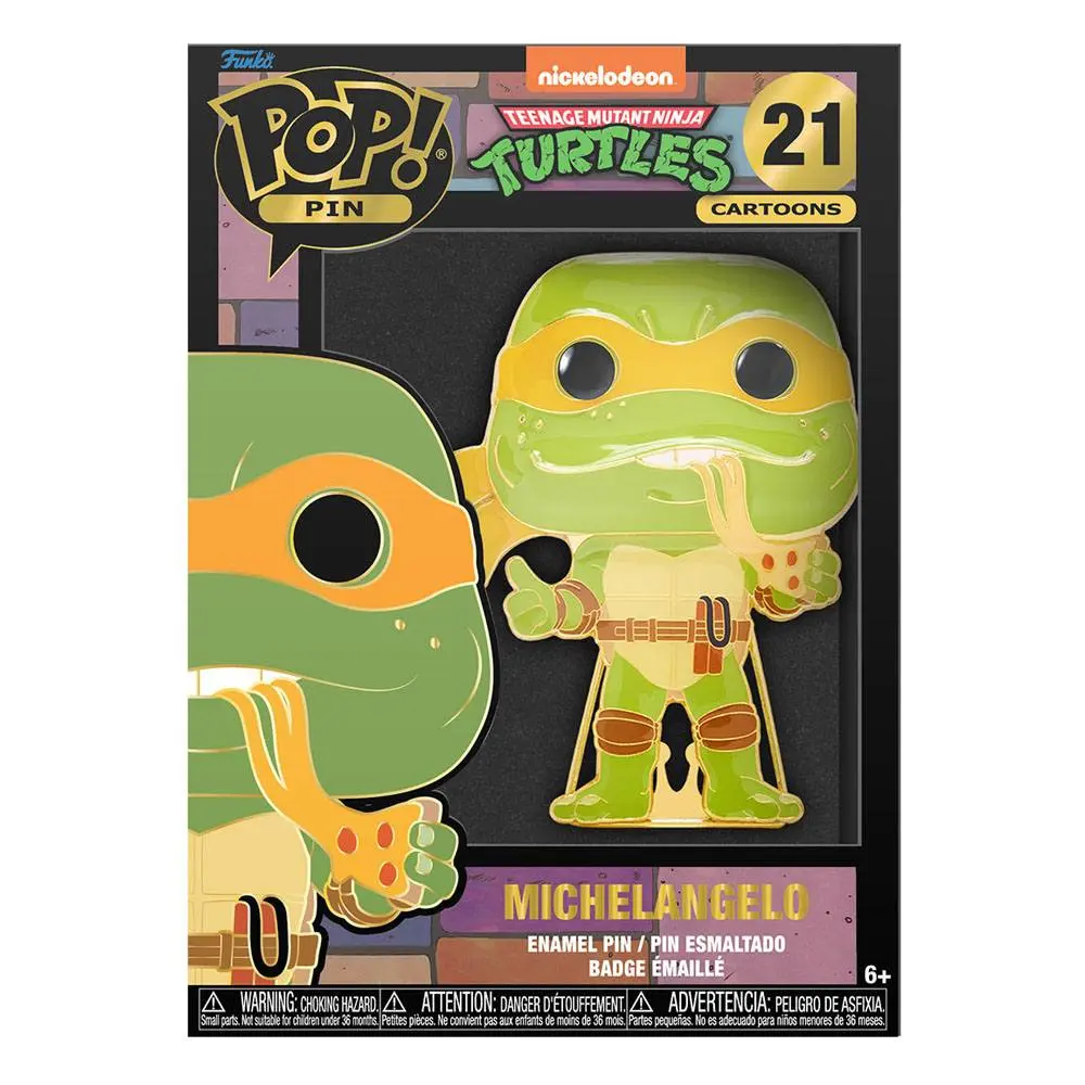 Teenage Mutant Ninja Turtles Funko POP! Enamel Pin Michelangelo kitűző 10 cm termékfotó