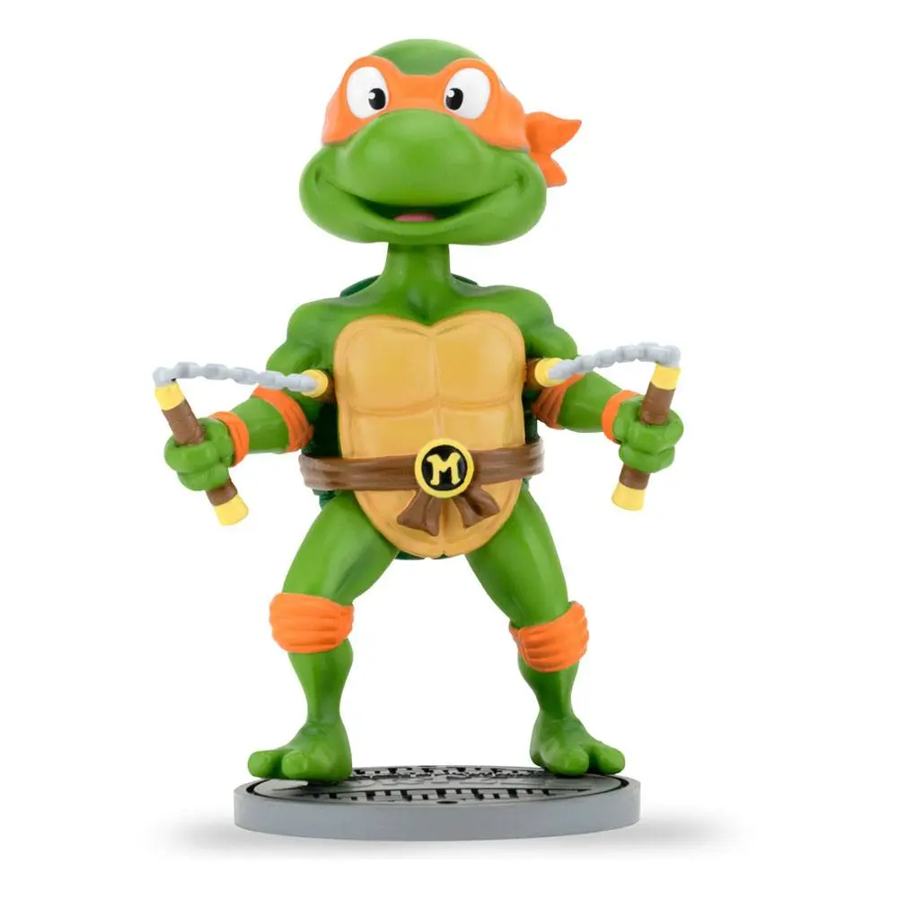 Teenage Mutant Ninja Turtles Head Knocker Bobble-Head Michelangelo figura 17 cm termékfotó