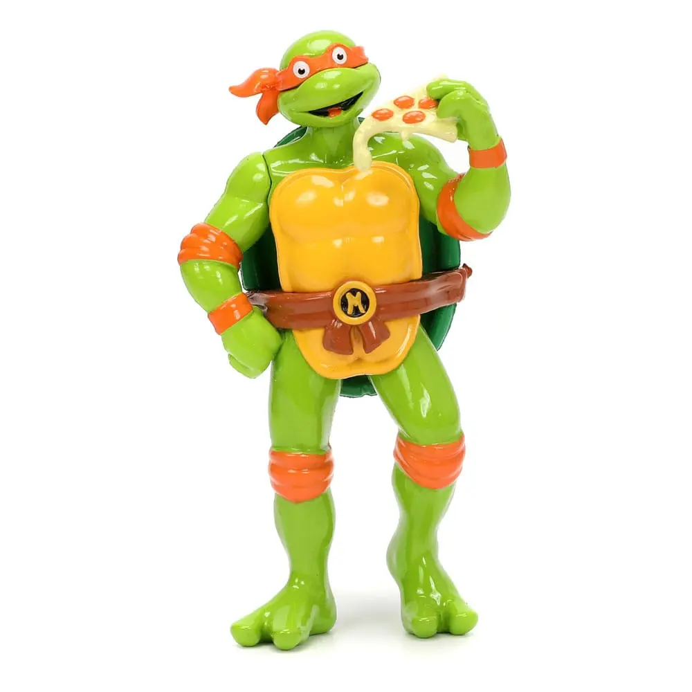 Teenage Mutant Ninja Turtles Hollywood Rides Diecast Model 1/24 VW Drag Beetle ésMichelangelo figura termékfotó