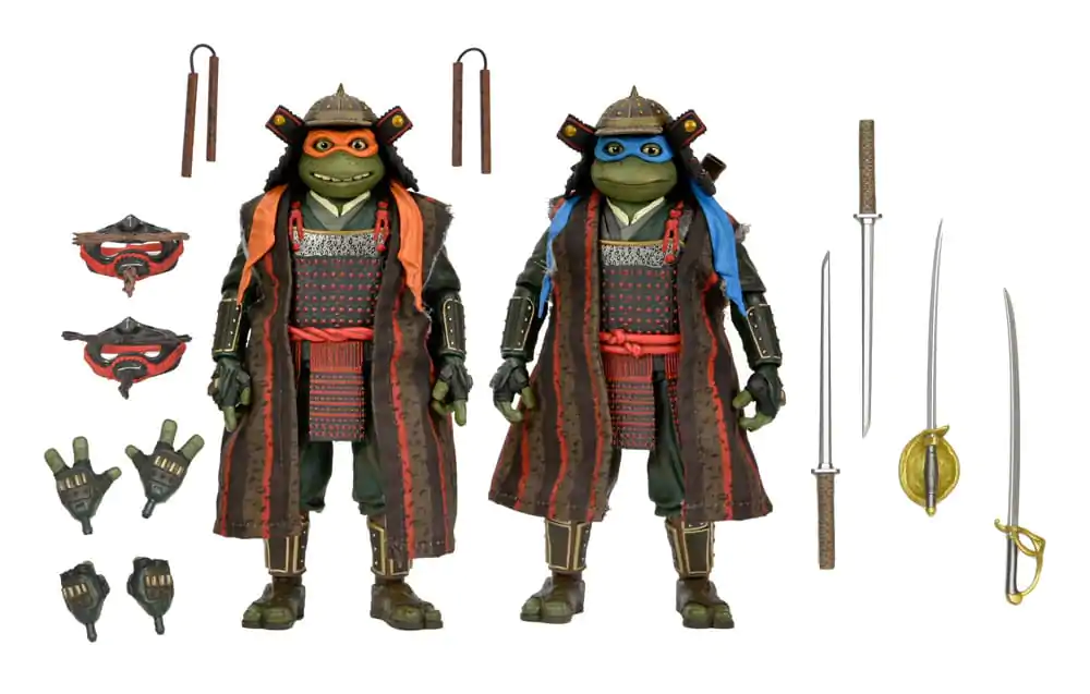 Teenage Mutant Ninja Turtles III Leonardo & Michelangelo 2 db-os akciófigura csomag 18 cm termékfotó